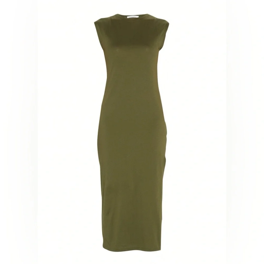 FRAME DENIM
LE MUScLE MAXI DRESS in FATIGUE. Size medium - Picture 4 of 4